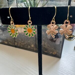 Handmade Clover & Flower Earrings